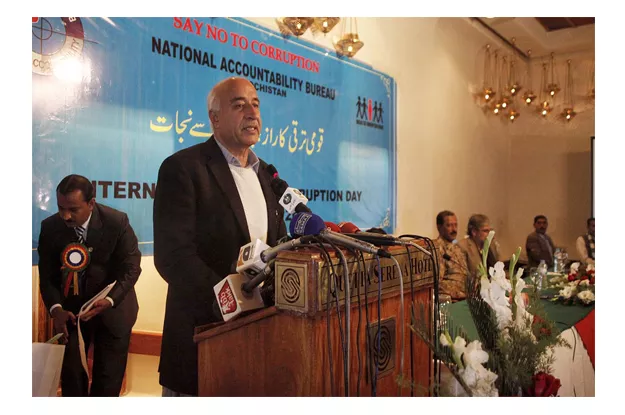 balochistan chief minister dr abdul malik baloch addressing a ceremony held in connection with international anti corruption day photo online balochistan chief minister dr abdul malik baloch addressing a ceremony held in connection with international anti corruption day photo online