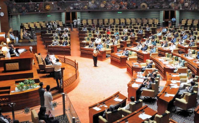 the sindh assembly finally met on thursday after a four month long hiatus only to be adjourned after breakfast the lawmakers offered fateha for late makhdoom amin fahim and jameel bhurgari photo inp the sindh assembly finally met on thursday after a four month long hiatus only to be adjourned after breakfast the lawmakers offered fateha for late makhdoom amin fahim and jameel bhurgari photo inp