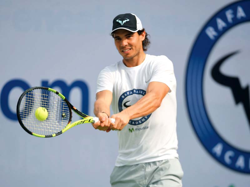 nadal is in delhi to play in the international premier tennis league which first began in japan this month photo afp