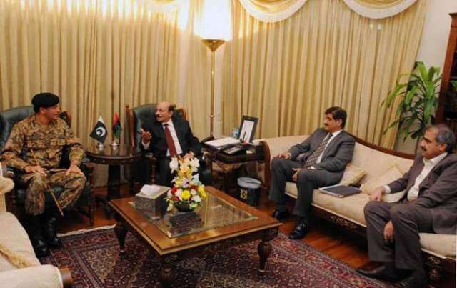 karachi corps commander sindh cm discuss issue photo express karachi corps commander sindh cm discuss issue photo express