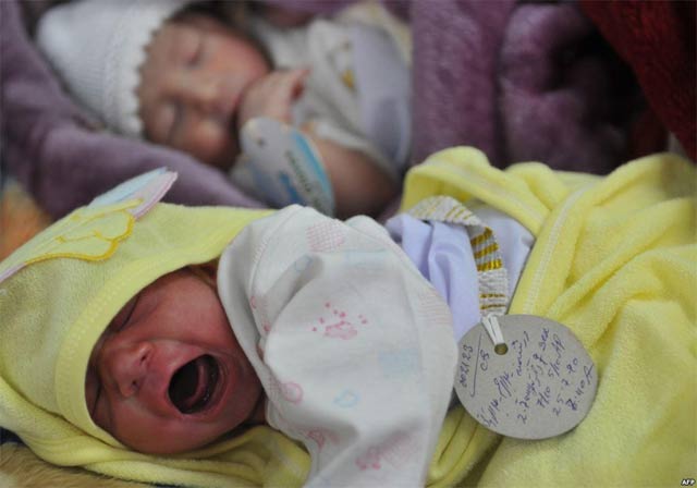 the couple took the baby home where several hours later they discovered it was not their son but a baby girl photo afp