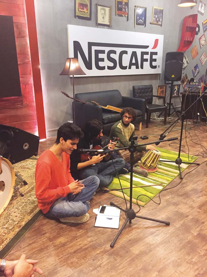 the musicians have been jamming for days at a stretch at their new retreat located in the basement of an educational institution in lahore photos publicity