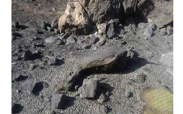dsp nazeer solangi of johi subdivision said that the firewood was burnt at a little distance from the hut photo express dsp nazeer solangi of johi subdivision said that the firewood was burnt at a little distance from the hut photo express
