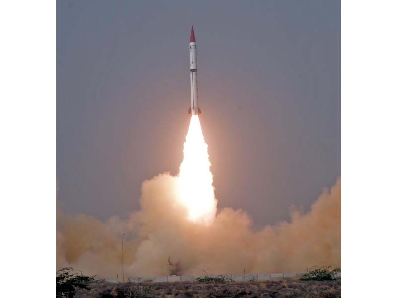 pakistan conducts a successful training launch of its surface to surface ballistic missile on friday photo inp