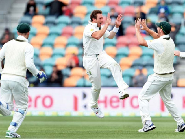 australian paceman james pattinson celebrates the dismissal of west indies batsman james blackwood on his way to career best figures of 5 27 photo afp australian paceman james pattinson celebrates the dismissal of west indies batsman james blackwood on his way to career best figures of 5 27 photo afp