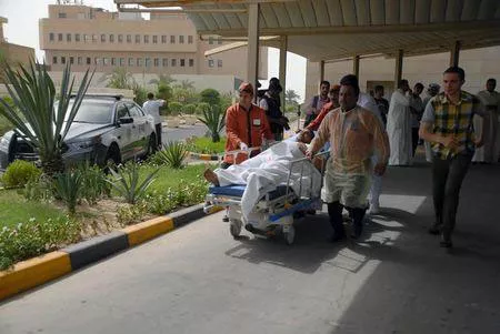 a victim of a suicide bomb attack at imam al sadeq mosque arrives at the amiri hospital in al sharq kuwait city june 26 2015 photo reuters a victim of a suicide bomb attack at imam al sadeq mosque arrives at the amiri hospital in al sharq kuwait city june 26 2015 photo reuters