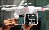 drone helps douse stubble fire