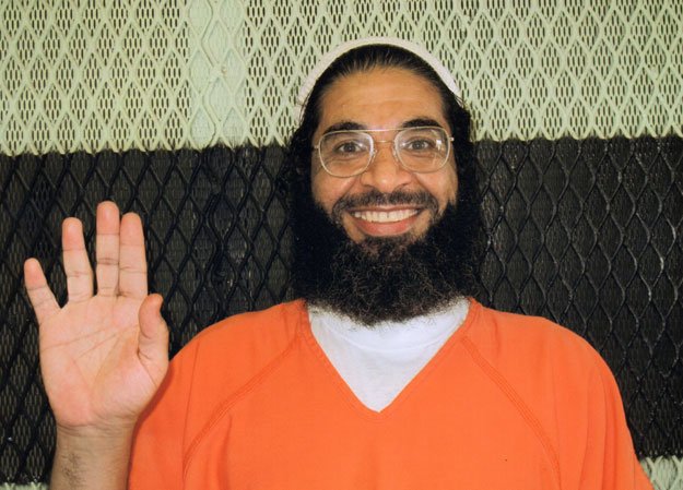 an undated handout picture released by reprieve uk on september 25 2015 shows british national shaker aamer waving photo afp