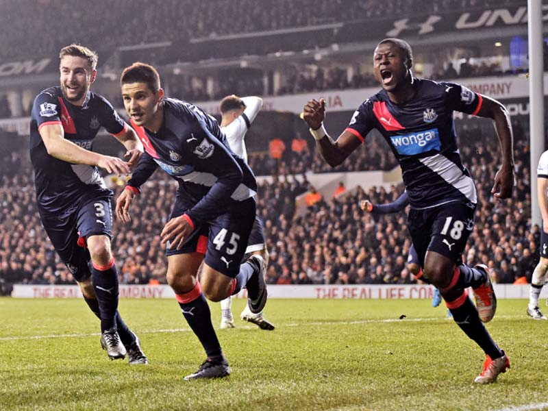 mitrovic scored a goal and set up another against tottenham to guide newcastle to back to back wins for the first time in the league this season photo afp