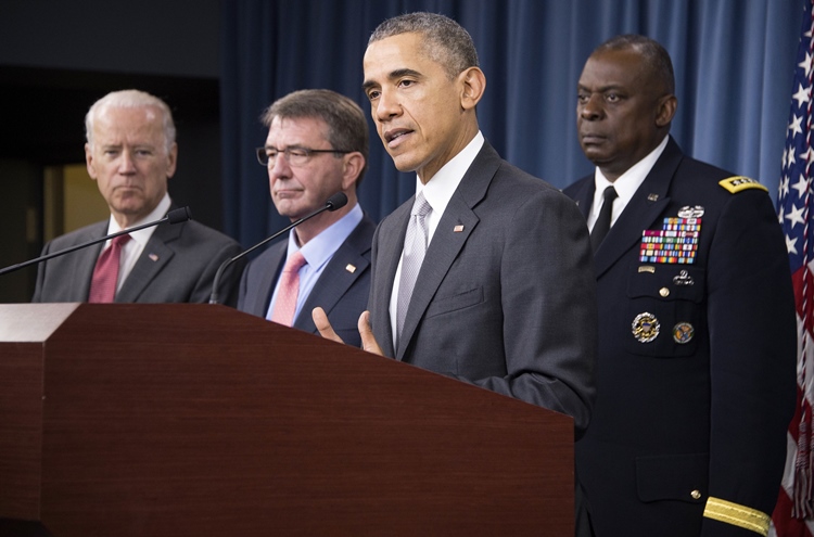 us president barack obama speaks to reporters after a national security council meeting on the counter isil campaign in washington dc december 14 2015 photo afp