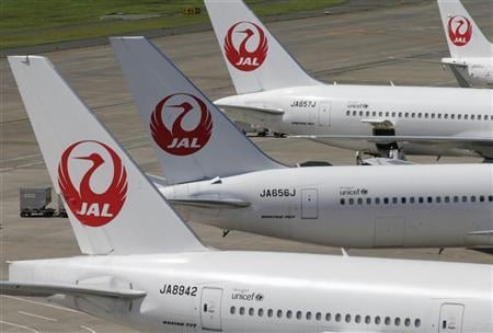 japan airlines aircraft are seen on the tarmac at haneda airport in tokyo photo reuters