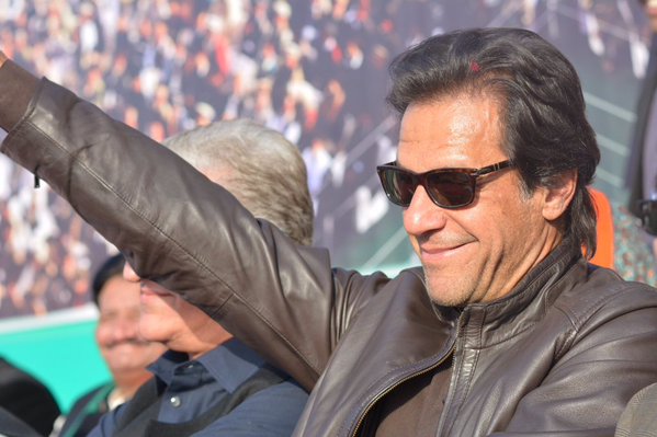 pti chief imran khan at a political rally in lodhran punjab photo pti twitter