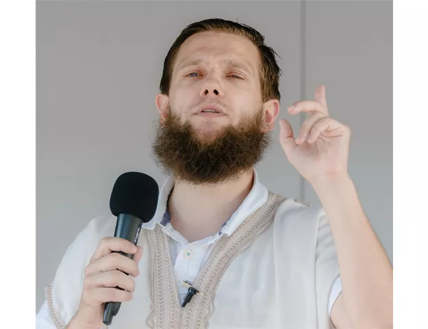 this file photo taken on july 19 2014 shows religious preacher sven lau aka quot abu adam quot talking during a rally on july 19 2014 in hamburg northern germany photo afp this file photo taken on july 19 2014 shows religious preacher sven lau aka quot abu adam quot talking during a rally on july 19 2014 in hamburg northern germany photo afp