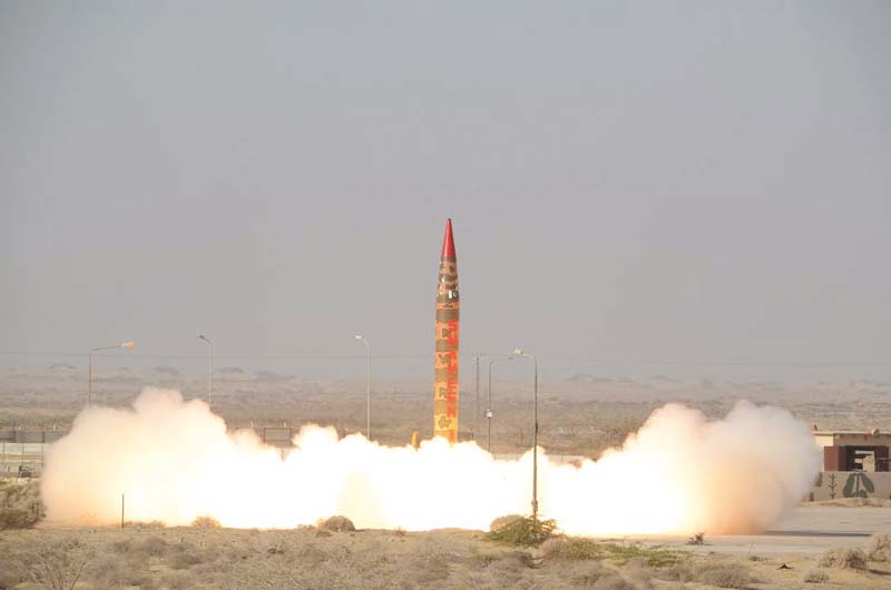 the shaheen 1a missile lifts off from the test site photo ispr