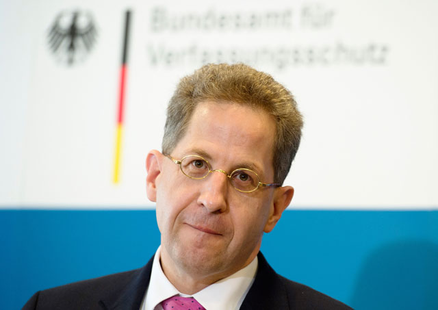 this file photo taken on may 04 2015 in berlin shows the president of the german office for the protection of the constitution hans georg maassen following a symposium on islamist terrorism in europe photo afp