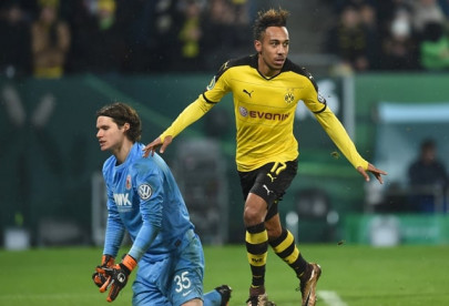 dortmund s aubameyang hits 27th goal of season