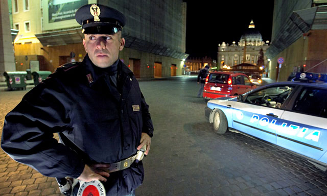 file photo of an italian police officer photo reuters