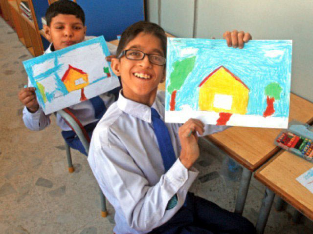 students at deaf reach school express themselves through vivid images photo athar khan