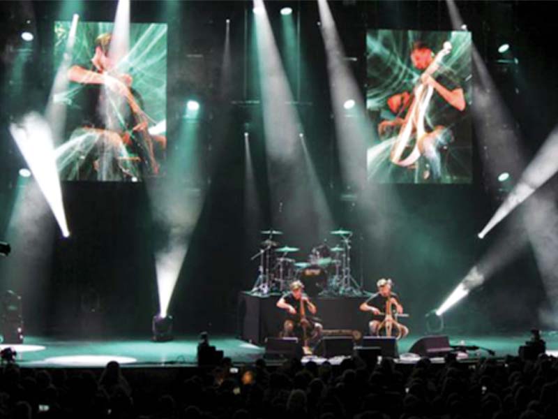 stjepan hauser and luka sulic of the group 2cellos perform at london s eventim hammersmith apollo in london photo file