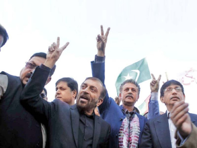mqm leader dr farooq sattar receives party s mayor nominee waseem akhtar at the airport on friday photo online mqm leader dr farooq sattar receives party s mayor nominee waseem akhtar at the airport on friday photo online