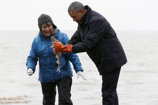 president obama met with a traditional fisherman on the shore of the nushagak river during a september visit to alaska photo reuters president obama met with a traditional fisherman on the shore of the nushagak river during a september visit to alaska photo reuters