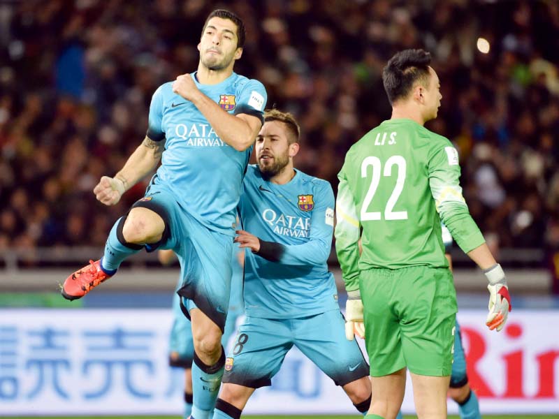 suarez has been in remarkable form for barcelona netting a hat trick in the semi final to record his 19th goal from the last 17 games for the catalans photo afp