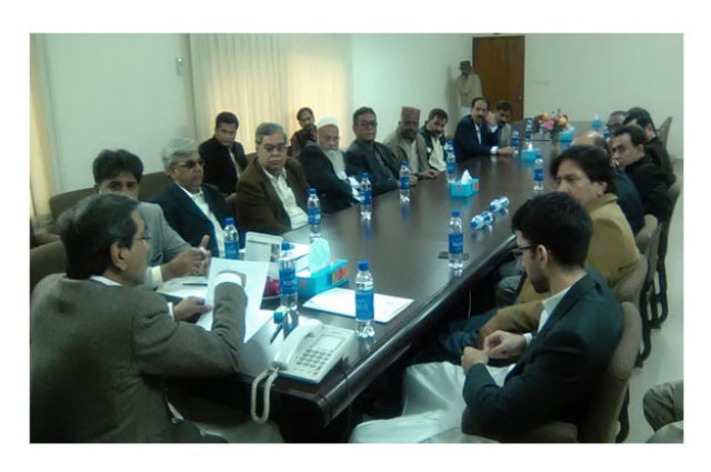 former punjab governor makhdoom syed ahmad mehmood chairing a meeting with the newly elected chairmen ppp office bearers and members of the chamber of commerce photo express former punjab governor makhdoom syed ahmad mehmood chairing a meeting with the newly elected chairmen ppp office bearers and members of the chamber of commerce photo express