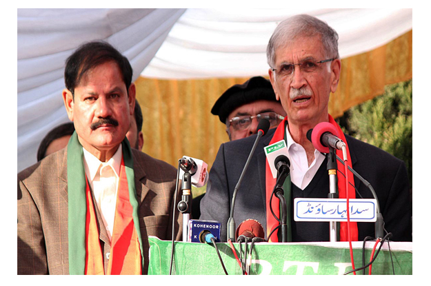 cm kpk addressing ground breaking ceremony of widening of murree road photo online