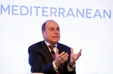 chief israeli negotiator vice prime minister and minister of interior silvan shalom gestures during the rome 2015 med   mediterranean dialogues forum in rome italy december 11 2015 photo reuters