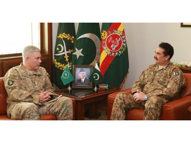 a file photo of army chief general raheel sharif 039 s meeting with general john campbell photo ispr