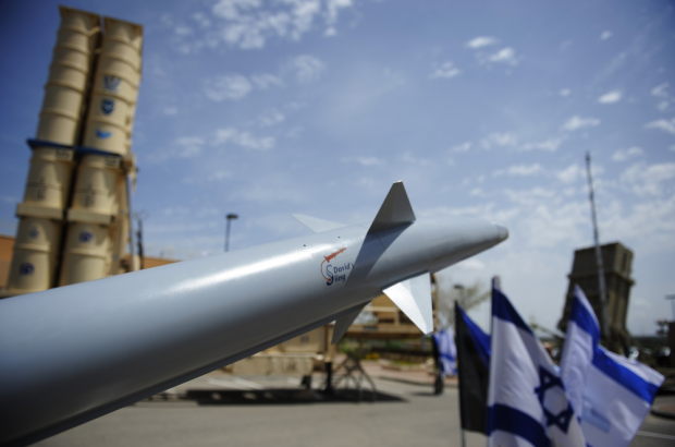 a david 039 s sling anti rocket missile at israel 039 s coastal palmachim air force base photo afp