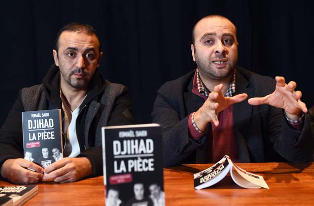 belgian filmmaker playwright and stage director ismael saidi presents the book adapted from his play quot djihad quot during a press conference in brussels on december 4 2015 the opening show of the play quot djihad quot a tragicomedy recounting the journey of three youths from brussels gone to syria on a jihad took place in december 2014 shortly prior to the charlie hebdo attacks in paris and has been met with an unexpected success in belgium in the past year photo afp belgian filmmaker playwright and stage director ismael saidi presents the book adapted from his play quot djihad quot during a press conference in brussels on december 4 2015 the opening show of the play quot djihad quot a tragicomedy recounting the journey of three youths from brussels gone to syria on a jihad took place in december 2014 shortly prior to the charlie hebdo attacks in paris and has been met with an unexpected success in belgium in the past year photo afp