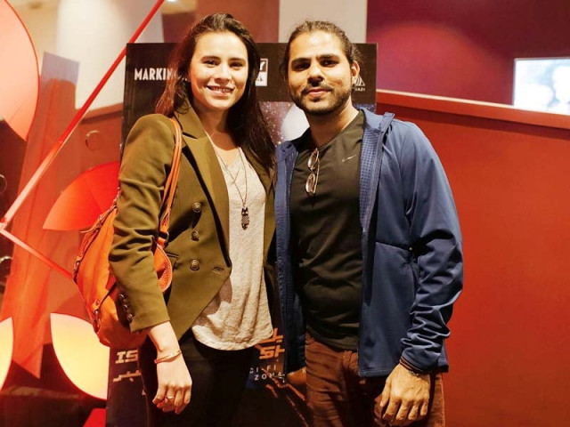 zohaib kazi poses with zoe viccaji who features as a revel fighter in the music video photos kohi marri zohaib kazi poses with zoe viccaji who features as a revel fighter in the music video photos kohi marri