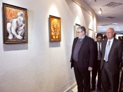 kozlov s paintings on display