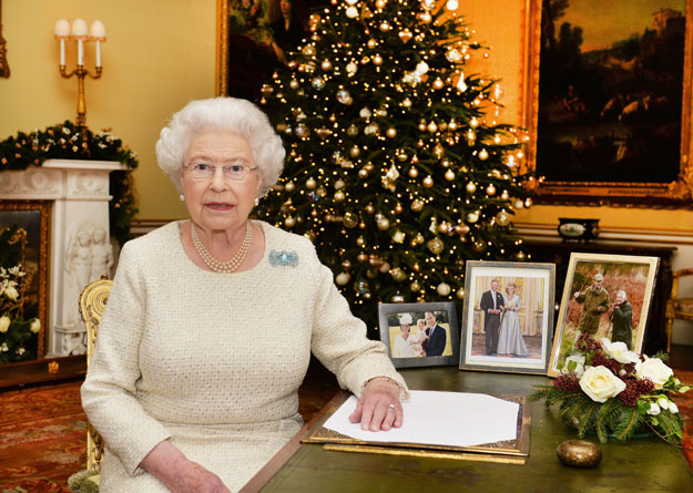 britain 039 s queen elizabeth ii is pictured after recording her chistmas day broadcast to the commonwealth in the 18th century room at buckingham palace in london on december 10 2015 photo afp