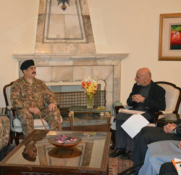 coas general raheel sharif is meeting afghan president ashraf ghani in kabul on december 27 2015 photo ispr