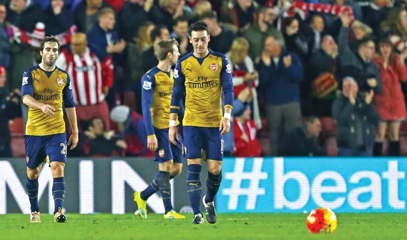 southampton managed to score four times past arsenal who simply fell apart and couldn t find a way back after martina s spectacular 30 yard strike photo reuters southampton managed to score four times past arsenal who simply fell apart and couldn t find a way back after martina s spectacular 30 yard strike photo reuters