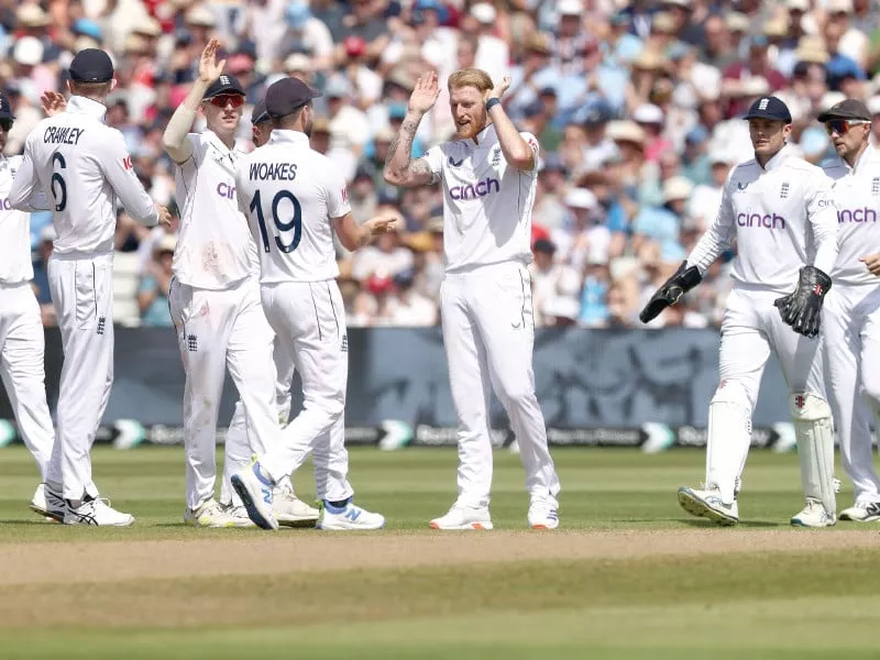 england captain ben stokes c celebrates dismissing west indies opener mikyle louis for 57 in the third test at edgbaston photo afp england captain ben stokes c celebrates dismissing west indies opener mikyle louis for 57 in the third test at edgbaston photo afp