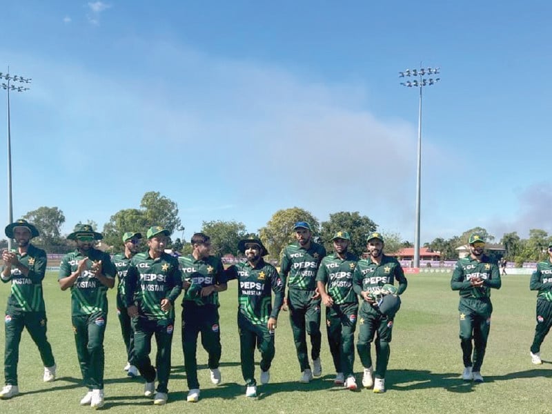 pakistan shaheens walk back to the dugout after bowling out bangladesh a photo pcb