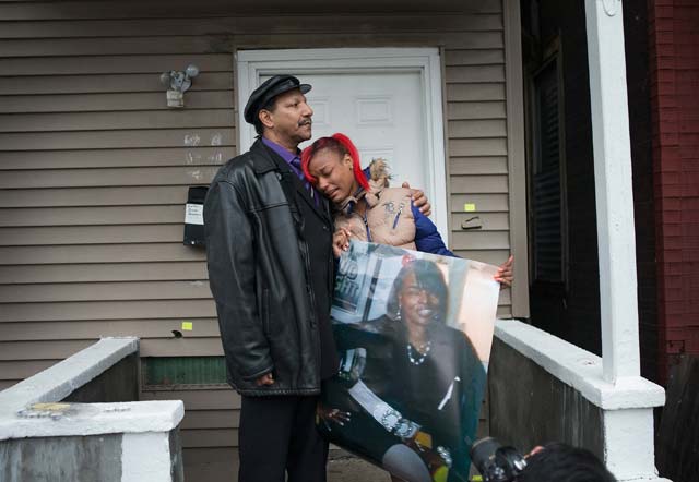 chicago il   december 27 latonya jones the daughter of bettie jones gets comfort from her father garry mullen during a vigil to honor bettie a 55 year old mother of 5 on december 27 2015 in chicago illinois bettie jones was shot and killed yesterday at the front door of her home by police responding to a domestic dispute call made by her upstairs neighbor quintonio legrier was also killed by police during the incident the father of legrier a 19 year old college student who was home for the holidays called police when his son was being unruly in the family home police have said jones 039 s death was an accident photo afp