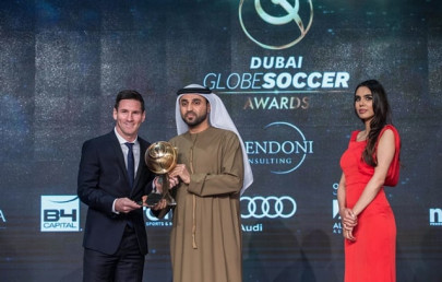 messi barcelona win big at globe soccer awards messi barcelona win big at globe soccer awards