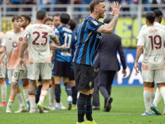 marko arnautovic is unable to hide his frustration after inter milan went down 1 0 at home to roma photo afp marko arnautovic is unable to hide his frustration after inter milan went down 1 0 at home to roma photo afp