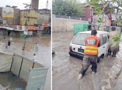 rain turns peshawar into flooded city rain turns peshawar into flooded city