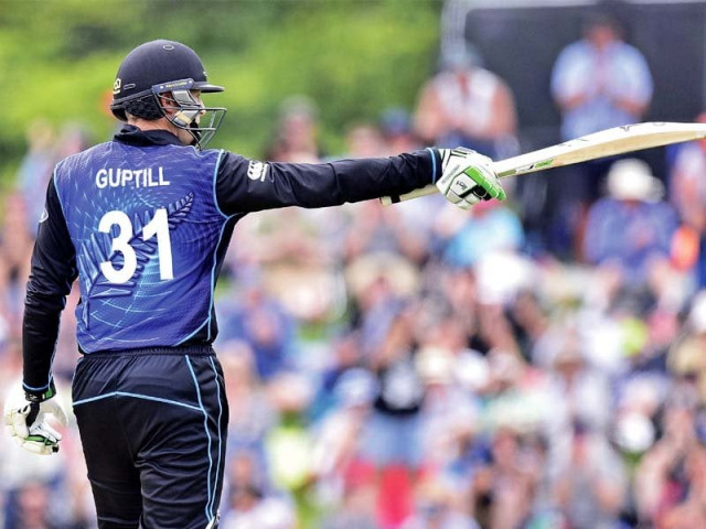 guptill who was dropped off the first ball he faced went on to punish the visitors for the error and smashed nine fours and eight sixes to guide the hosts to an emphatic win photo afp guptill who was dropped off the first ball he faced went on to punish the visitors for the error and smashed nine fours and eight sixes to guide the hosts to an emphatic win photo afp