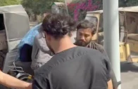 video grab from a social media post shows yasir hussain offers drinks to people amid the scorching daytime heat in karachi photo instagram