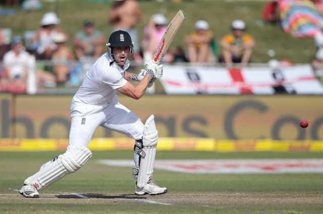 england 039 s batsman nicholas compton shoots the ball during the third day of the cricket test match between england and south africa at kingsmead stadium in durban on december 27 2015 photo afp england 039 s batsman nicholas compton shoots the ball during the third day of the cricket test match between england and south africa at kingsmead stadium in durban on december 27 2015 photo afp