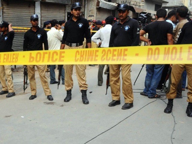 a file photo of police personnel in lahore photo afp