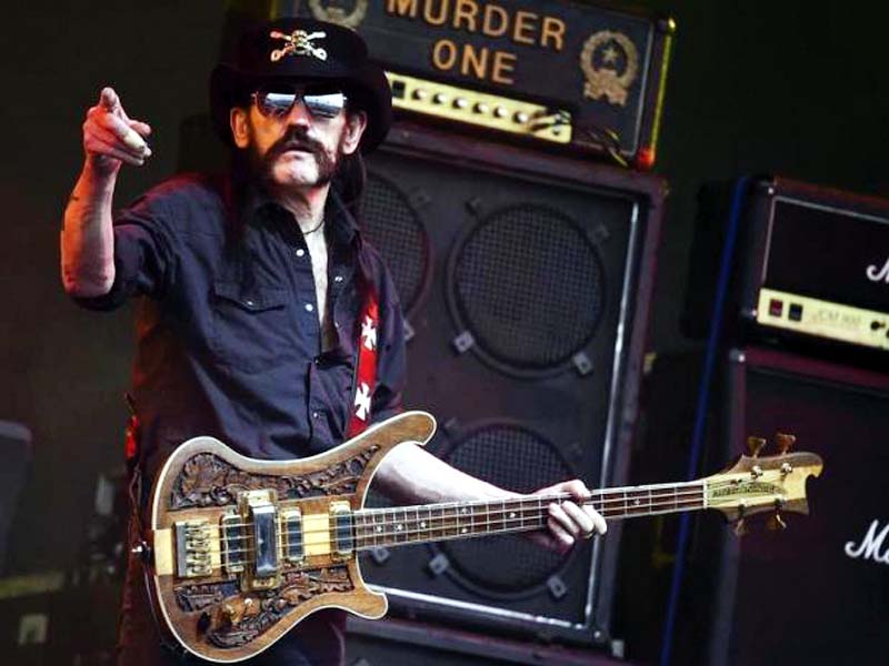 lemmy cut an unmistakable figure on stage as he craned his neck to the microphone growling out hits like ace of spades photo reuters