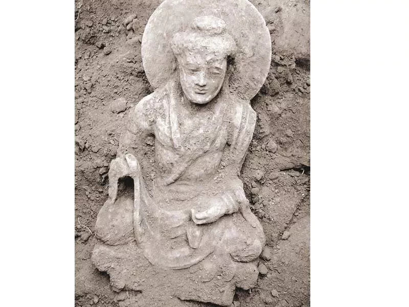an illegally excavated damaged buddha statue photo hidayat khan an illegally excavated damaged buddha statue photo hidayat khan