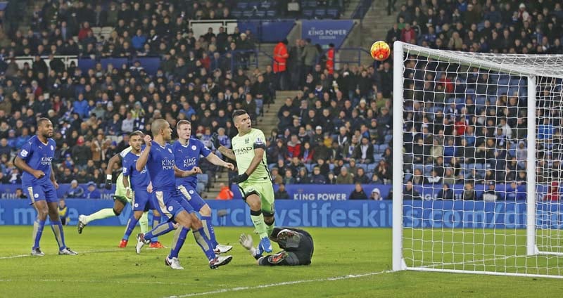 despite the likes of david silva sergio aguero raheem sterling and kevin de bruyne in the side city failed to win against leicester and go second in the league photo reuters